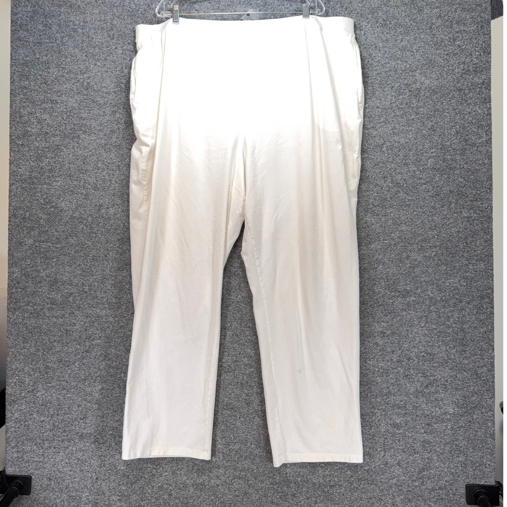 Catherines Suprema Pants Womens 3X White Suprema Collection Stretch Straight Leg